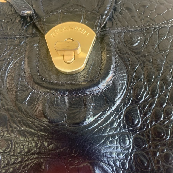 Brahmin Black Leather Double Crossbody Bag - Picture 6 of 9